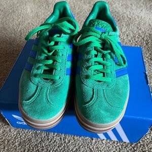 Adidas Emerald and Azure Sneakers